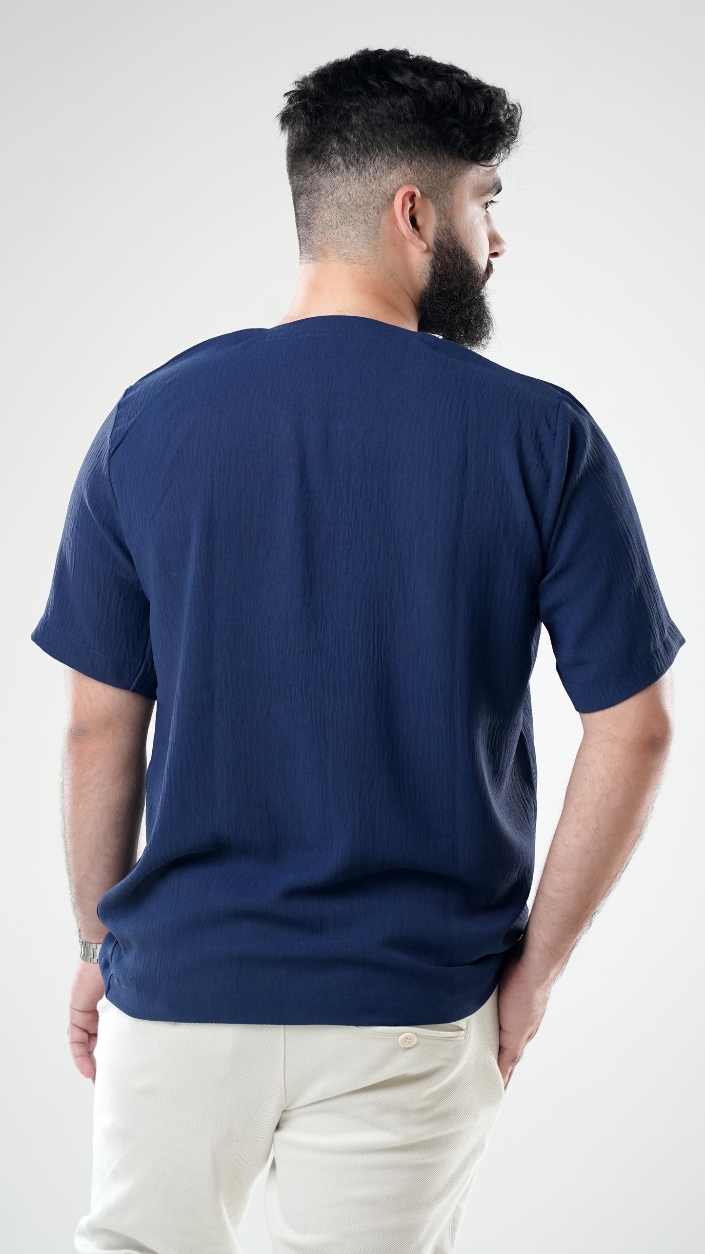 Navy and White - T-Shirt
