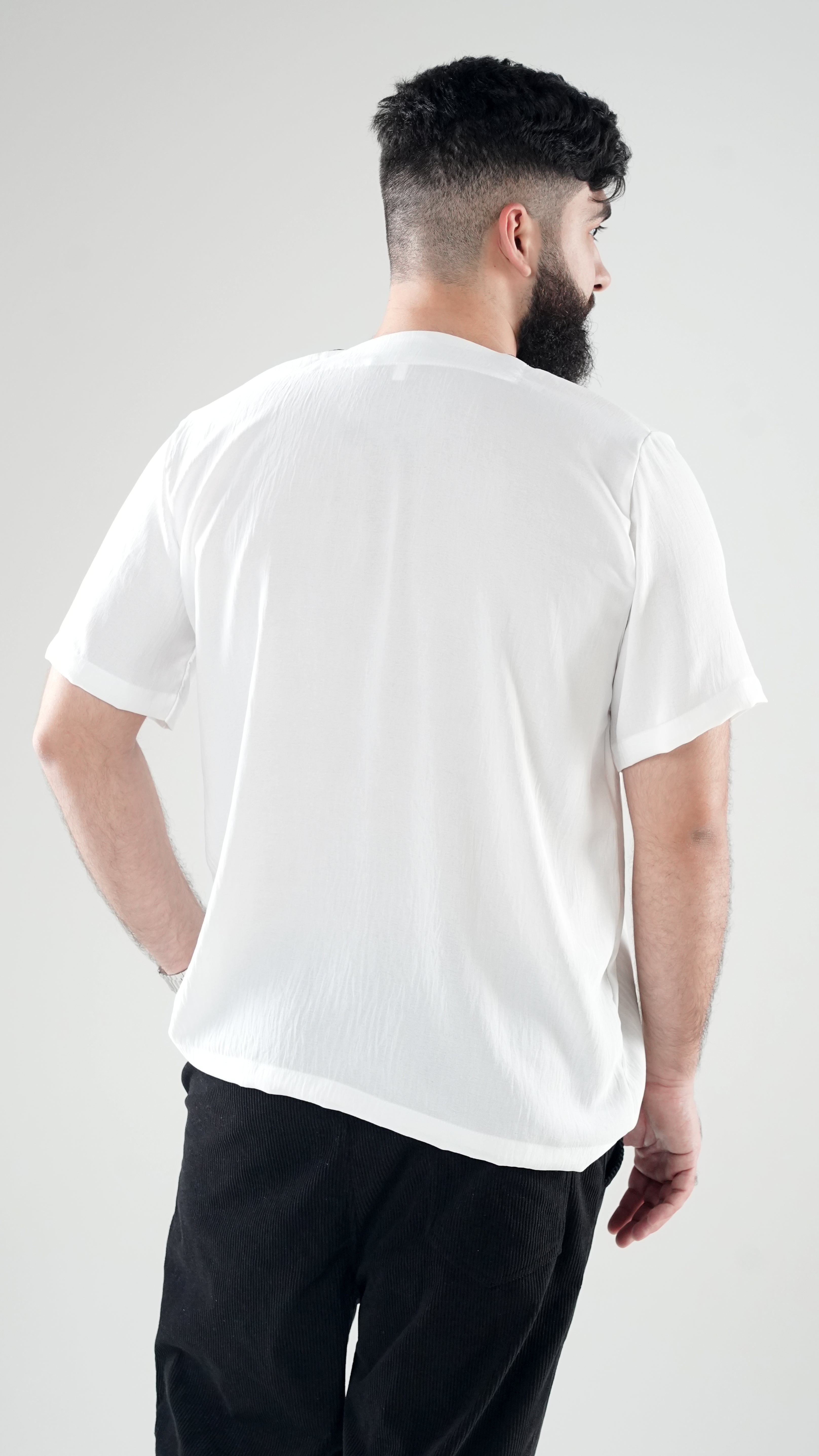 Moroccan Tee - White Navy