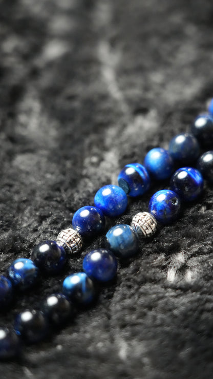 Sapphire Blue Tiger-eye - Misbaha