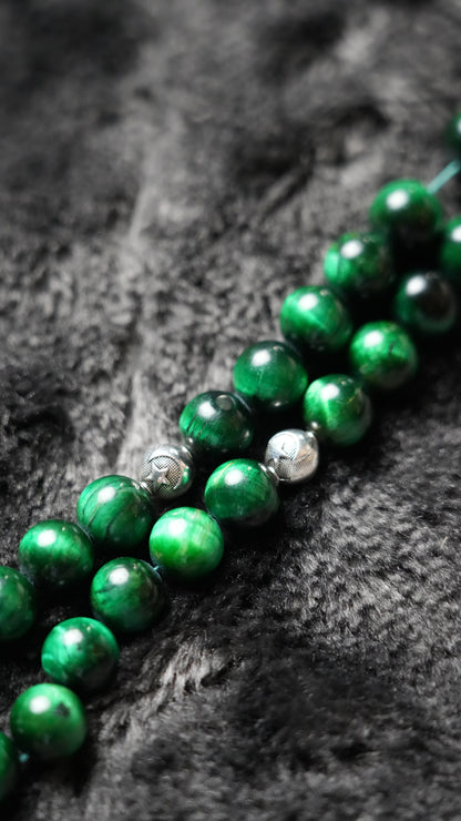 Emerald Green Tiger-eye - Misbaha
