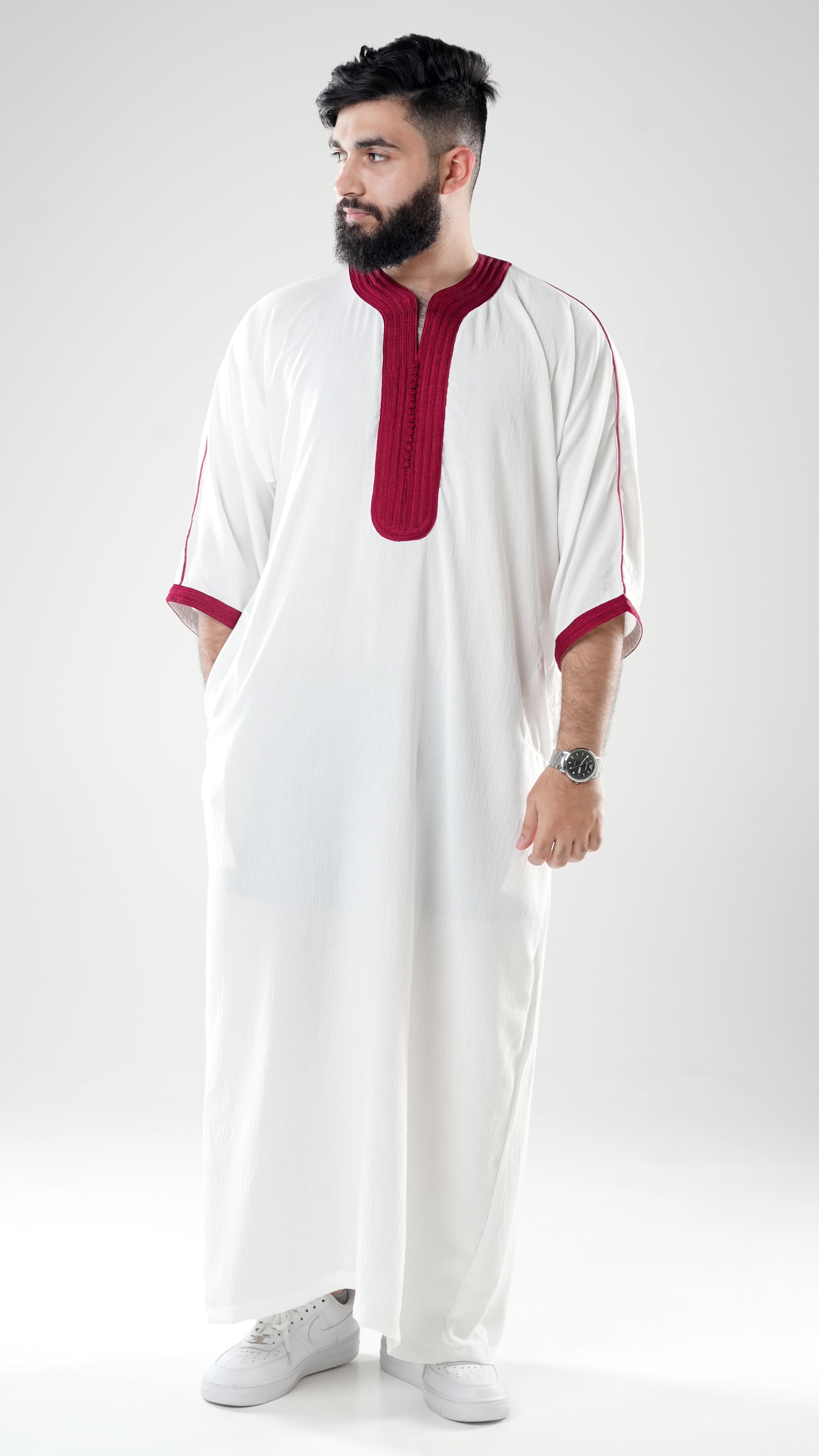 White Maroon - Oversize