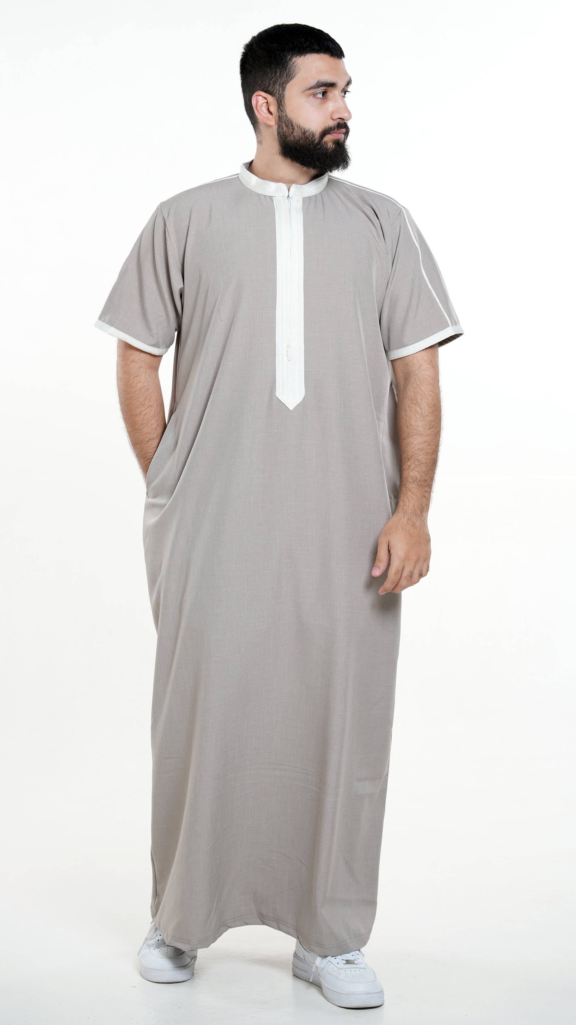 Light Beige Half Sleeve - Abbadi