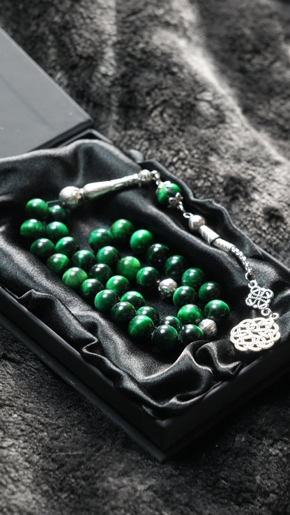 Emerald Green Tiger-eye - Misbaha