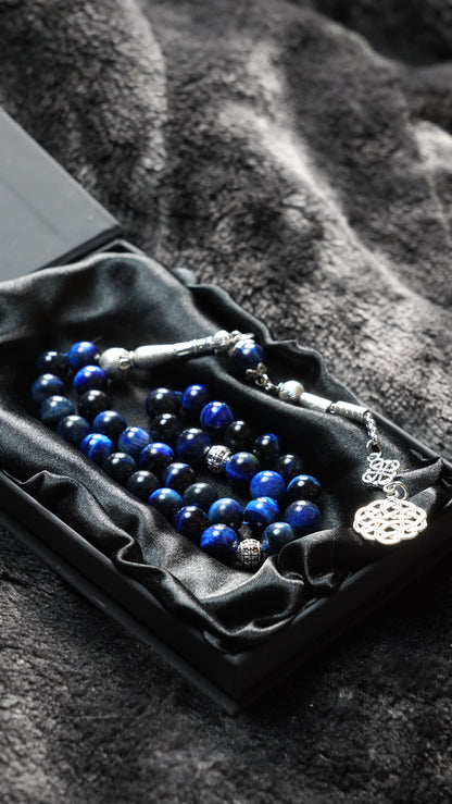 Sapphire Blue Tiger-eye - Misbaha