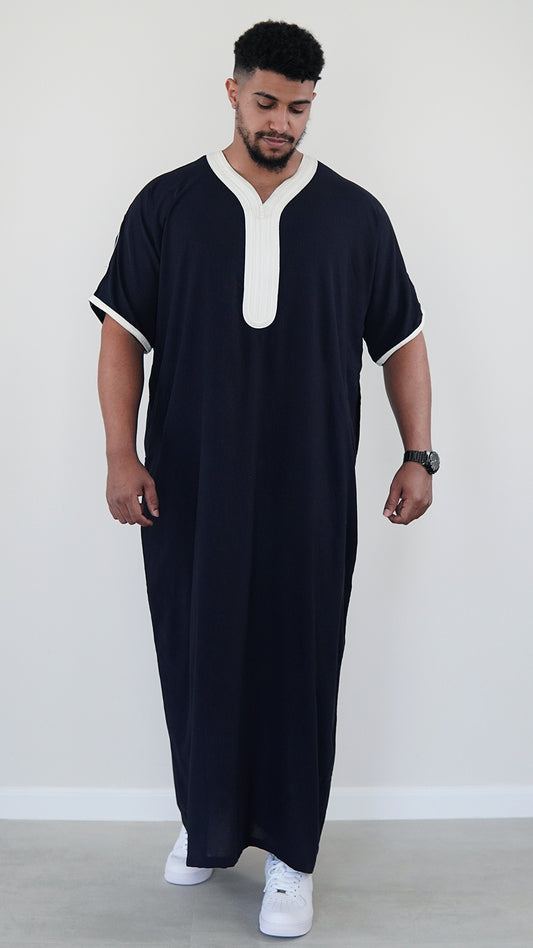 Kashmiri Navy Blue - Thobe