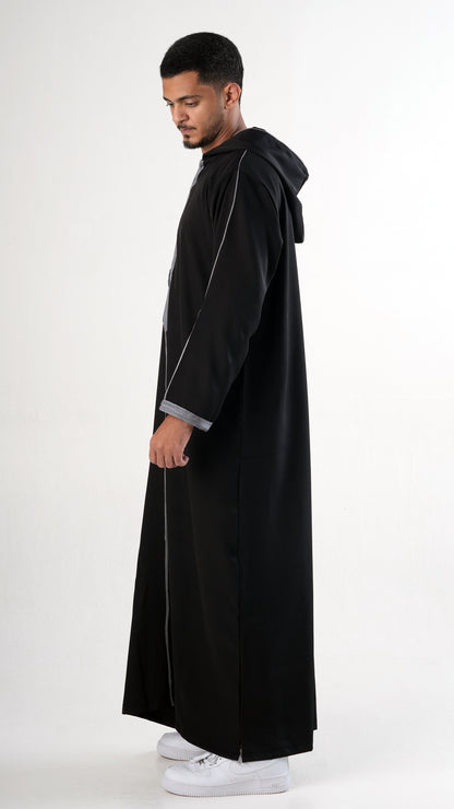 جلابة - أسود فضي