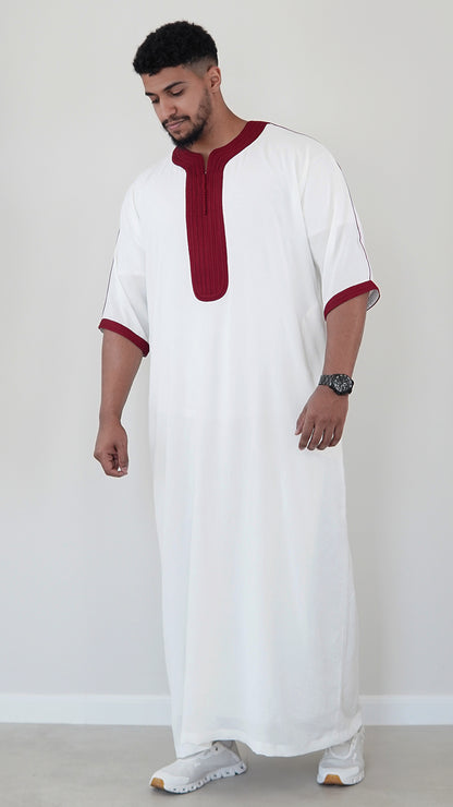 White Maroon - Oversize