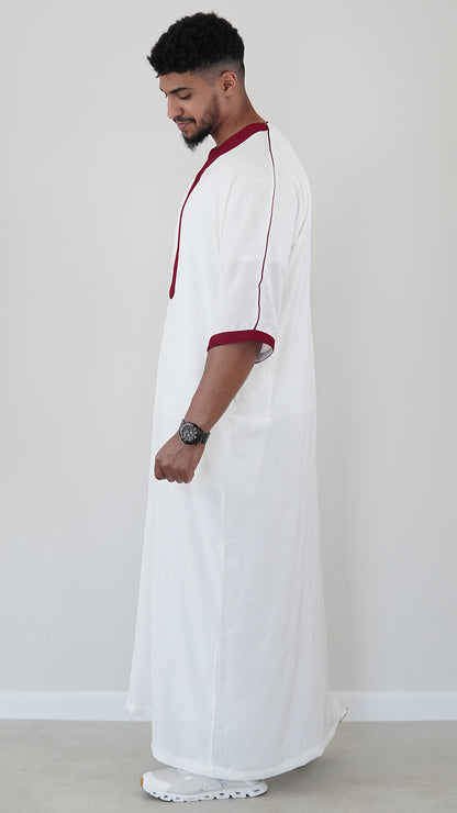 White Maroon - Oversize